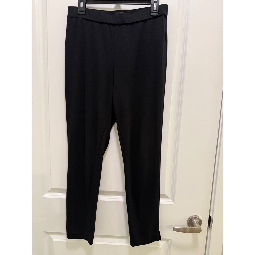 Kate Spade New York Black Ponte Knit Slim Leg Pull On Trousers Pants Large L‎